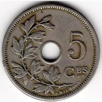 BELGIE. 5 centimes 1904. BELGIQUE.