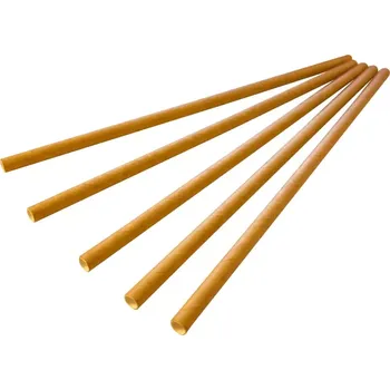 Jednorázové nádobí Papírové brčko JUMBO 8/240 mm, natural - balík (200 ks)