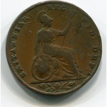 VELKÁ BRITÁNIE. 1 farthing 1854.