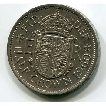 VELKÁ BRITÁNIE. 1/2 crown 1960.