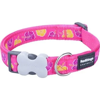 Obojek pro psa Obojek Red Dingo 20 mm x 30-47 cm - Hibiscus Hot Pink