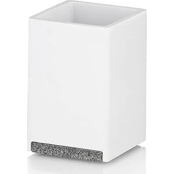 Držák na kartáček KELA Pohár Cube polyresin bílá KL-23692