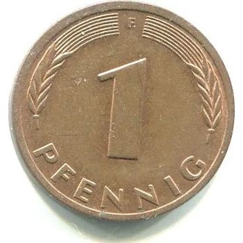 NĚMECKO. 1 Pfennig 1980/F