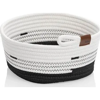 Odpadkový koš KELA Košík Hedda 25 cm směs bavlna/polyester bílo-černá KL-24457