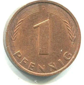 NĚMECKO. 1 Pfennig 1988/D