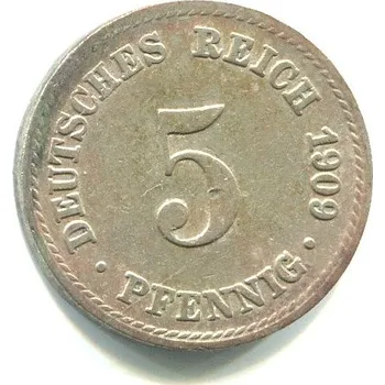 NĚMECKO. 5 Pfennig 1909/A.