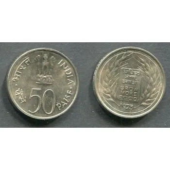 INDIE. 50 paise 1973, b.zn. KM-62