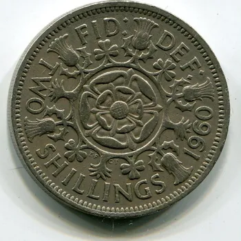 VELKÁ BRITÁNIE. 2 shillings 1960.
