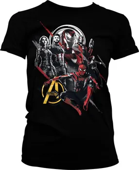 Dámské tričko Dámské tričko Marvel Heroes černé - M / Černá