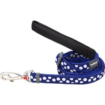 Vodítko pro psa Vodítko Red Dingo 15 mm x 1,8 m - White Spots on Navy