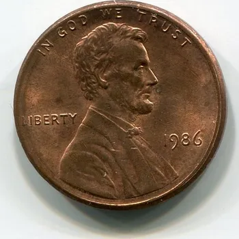 USA. 1 cent 1986. KM-201