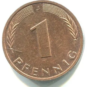 NĚMECKO. 1 Pfennig 1977/J