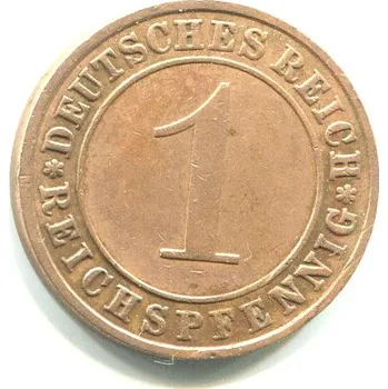 NĚMECKO. 1 Reichspfennig 1935/F.