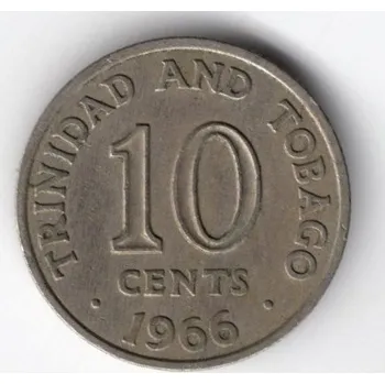 Trinidad a Tobago. 10 cents 1966
