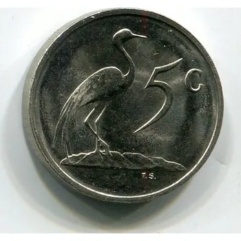 JIHOAFRICKÁ REPUBLIKA. 5 cents 1988.