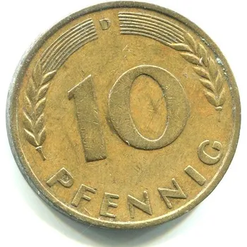 NĚMECKO. 10 pfennig 1969/D