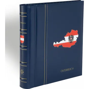 Obal pro sběratelský předmět Leuchtturm Album PERFECT DP CLASSIC, s kazetou, s potiskem - Polsko, modrá