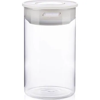 Dóza na potraviny Alpina ALPINA Skleněná dóza 16,5 cm bílá ED-224194bila