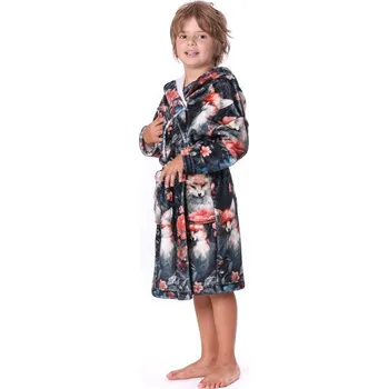 Dámské oblečení Dětský župan s potiskem lišek ZORA - 140