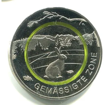 NĚMECKO. 5 euro 2019/D. Gemässigte Zone.