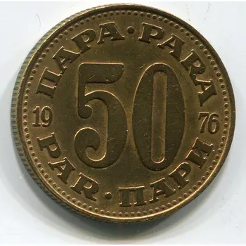 JUGOSLÁVIE. 50 para 1976.