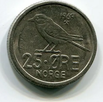 NORSKO. 25 öre 1962. KM-407