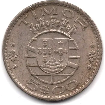 TIMOR. 5 escudos 1970