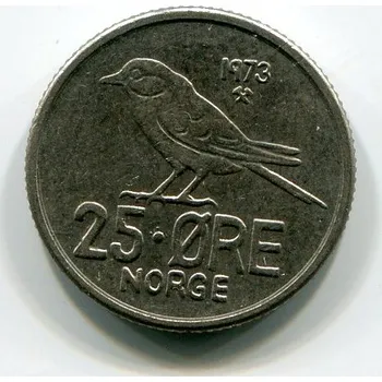 NORSKO. 25 öre 1973.