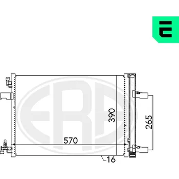 Výparník klimatizace Kondenzátor, klimatizace ERA 667047