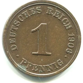 NĚMECKO. 1 Pfennig 1906/J.