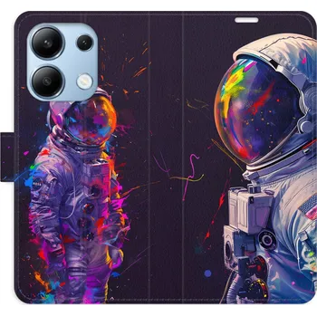 Pouzdro na mobilní telefon Flipové pouzdro iSaprio - Neon Astronaut 02 - Xiaomi Redmi Note 13