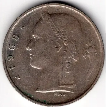 BELGIE. 1 franc 1968. BELGIE.