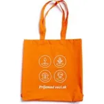 Příjemná plátěná taška - oranžová