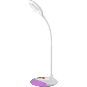 Lampička Nabíjecí stmívatelná LED stolní lampa 4W 250lm denní světlo, RGB podstavec