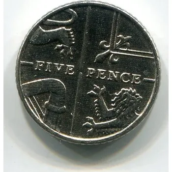 VELKÁ BRITÁNIE. 5 pence 2014.