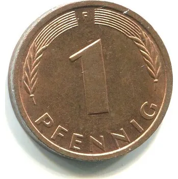 NĚMECKO. 1 Pfennig 1993/F.