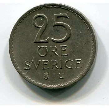 ŠVÉDSKO. 25 öre 1971. KM-836