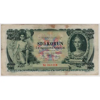 ČESKOSLOVENSKO. 100 korun 1931. Série Sc. Nov. 23c.