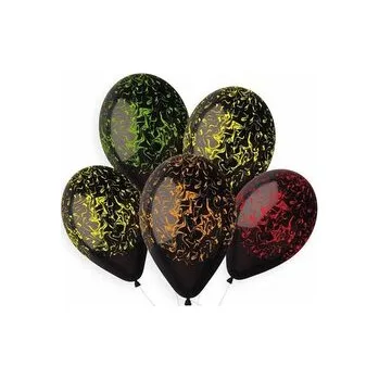Balony Premium Hel Marble czarne 33cm 5szt