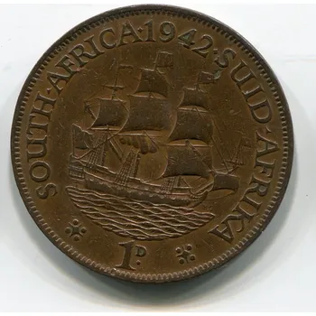 JIHOAFRICKÁ REPUBLIKA. 1 penny 1942.
