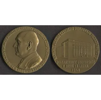 MASARYK, Jan, ministr zahraničí RČS. Medaile na úmrtí 10. 3.1948.