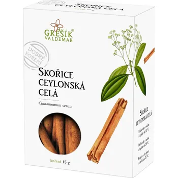 Koření Valdemar Grešík - Natura s.r.o. Skořice ceylonská celá 15g