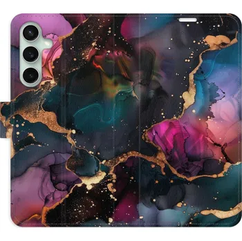 Pouzdro na mobilní telefon Flipové pouzdro iSaprio - Dark Marble - Samsung Galaxy S23 FE