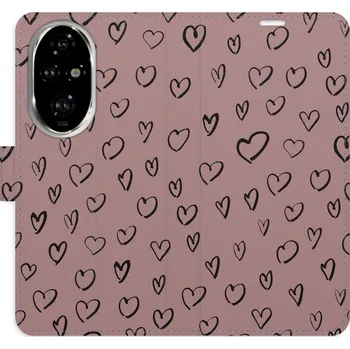 Pouzdro na mobilní telefon Flipové pouzdro iSaprio - Heart Dark 02 - Honor 200 Pro