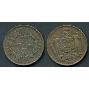 Britské severní Borneo. 1 cent 1889/H.