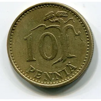 FINSKO. 10 penniä 1964.