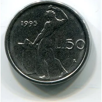 ITÁLIE. 50 lire 1995.