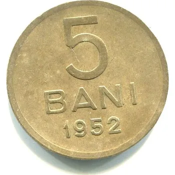 RUMUNSKO. 5 bani 1952. KM-83.1