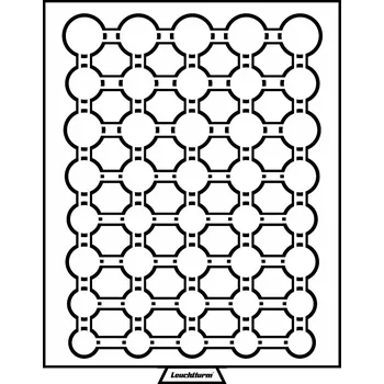 Sběratelství Leuchtturm Box na 5 sad € mincí, kouřová barva, se sametově červenou výstelkou