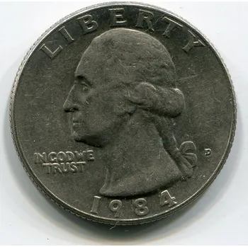 USA. 1/4 dollar 1984/D.